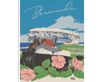 Bermuda Travel Poster Art Adolph Triedler Print xr659a
