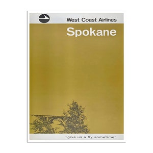 Spokane Travel Art Washington Poster Print Gift xr4793