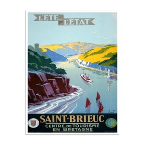 Saint-Brieuc Art France Travel Poster French Print  xr544a