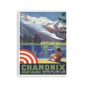 Chamonix Poster France Art French Ski Print xr4141a