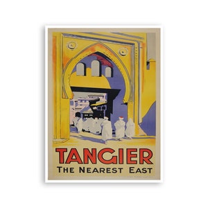 Tangier Art Morocco Travel Poster Retro Wall Picture XR1602