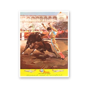 Spain Painting Matador Art Bull Fighting Poster Spanish Print xr3116a