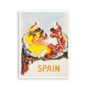 Spain Travel Poster Spanish Art Flamenco Dancers Print xr2477