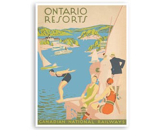 Ontario Art Canada Travel Poster Print xr3129a