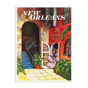 New Orleans Travel Poster Vintage Art Print xr678a