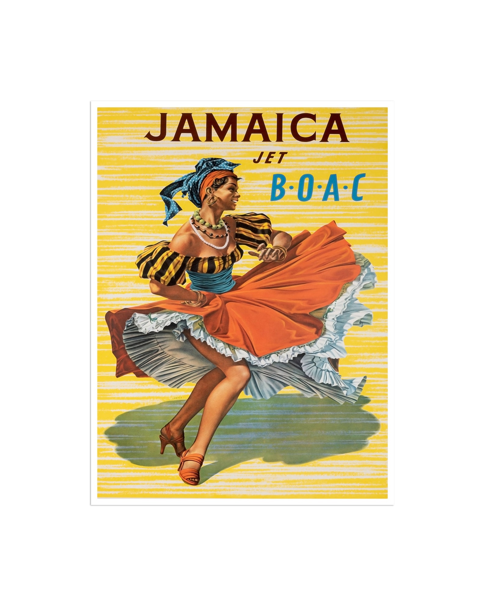 Jamaica Art Travel Poster Vintage Jamaican Print Canvas Decor Etsy