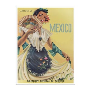 Vintage Art Mexico Travel Poster Print Canvas Hanging Wall Decor xr540