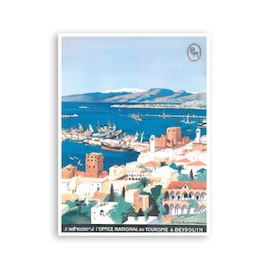 Beirut Travel Poster Lebanon Print Lebanese Art Decor xr3395