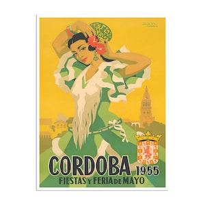 Cordoba Travel Poster Vintage Spanish Festival Art Spain Print xr4769