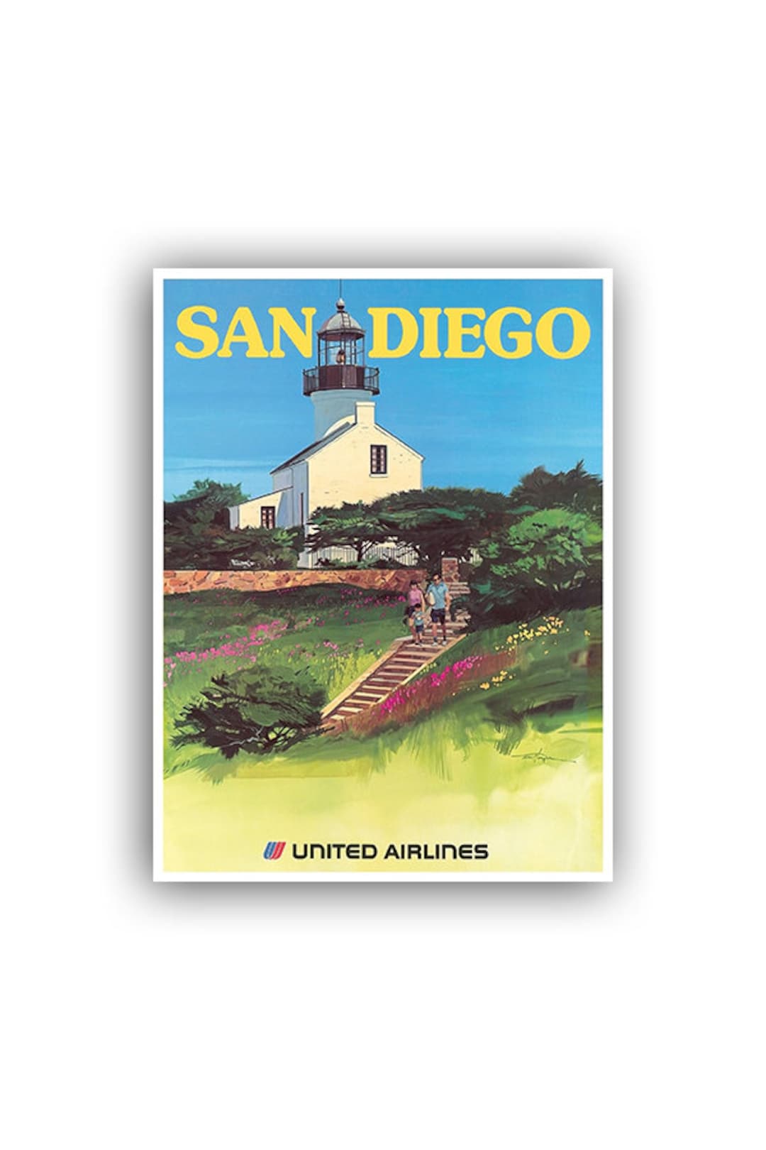 San Diego Art Print California Travel Poster Vintage Canvas Decor ...