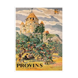 Provins France Art Vintage French Poster Print Canvas Hanging Wall Decor xr1989