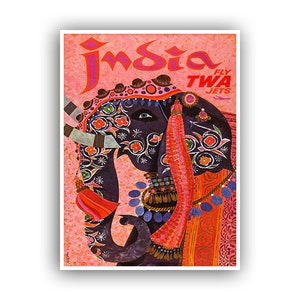 India Print Art Travel Poster Vintage Indian Canvas Decor Hanging Retro Wall Picture XR1171