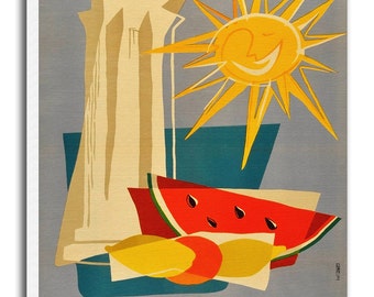 Italy Art Travel Poster Italian Vintage Print Canvas Hanging Wall Decor xr970