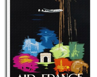 Europe Travel Poster Vintage Art Canvas Print Hanging Retro Wall Decor xr833