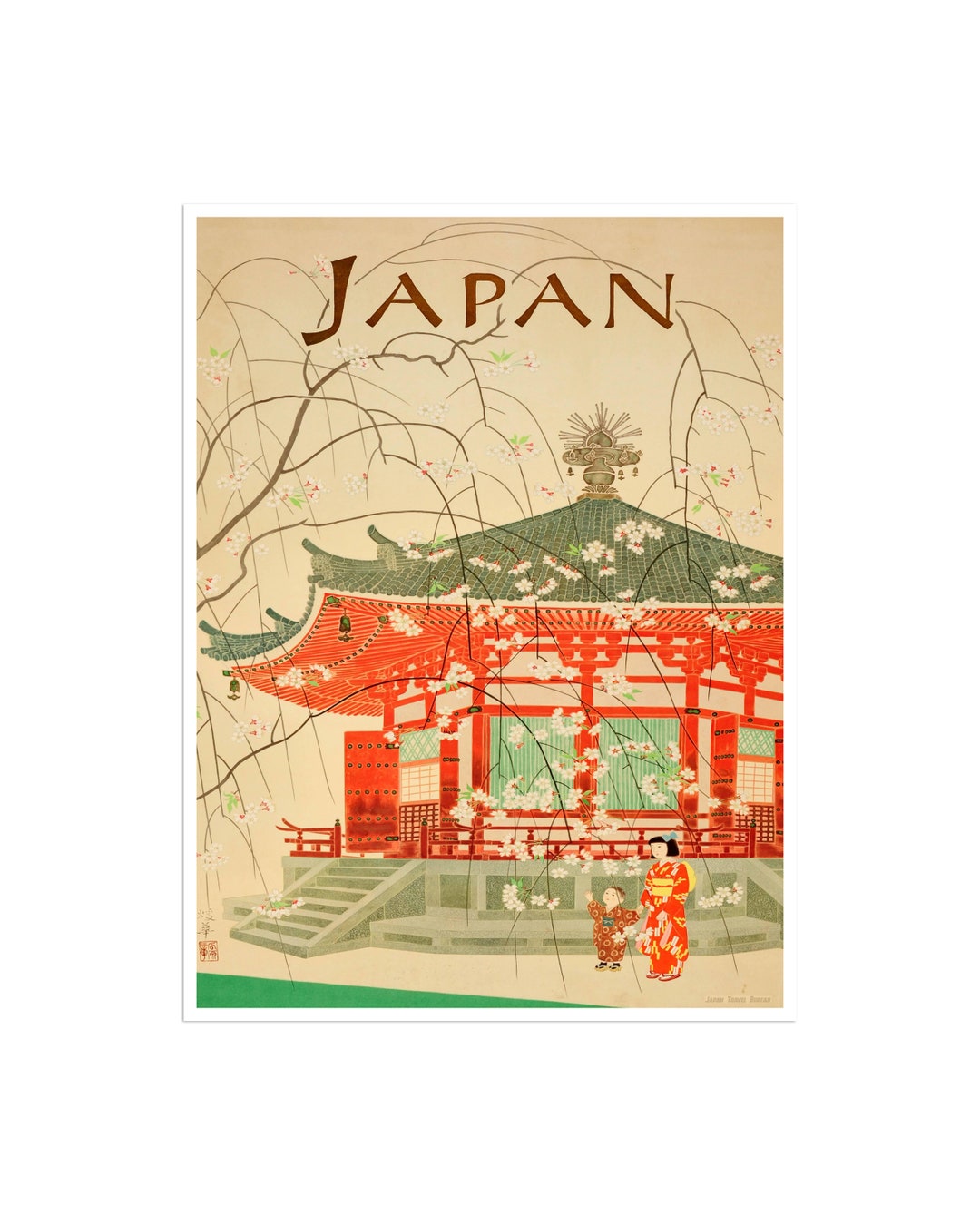 Japan Travel Poster Japanese Art Print Xr2488a - Etsy