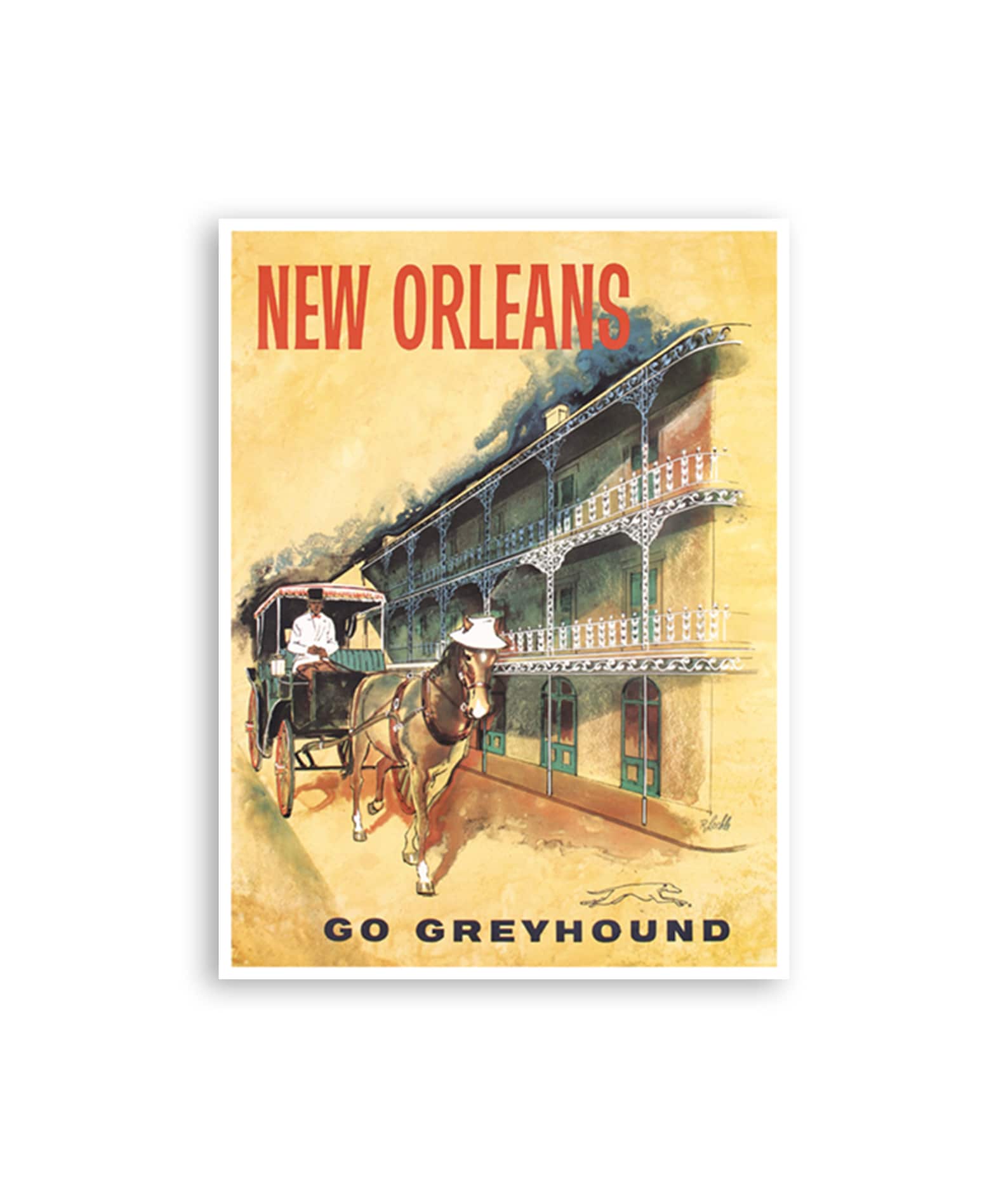 New Orleans Travel Poster Vintage Art Print Canvas Hanging Etsy