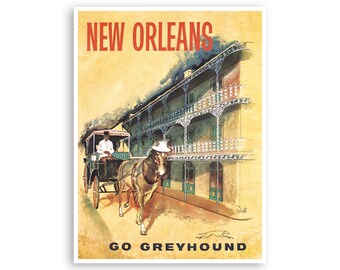 New Orleans Travel Poster Vintage Art Print Canvas Hanging Wall Decor xr2895