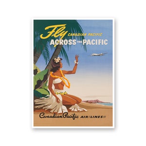 Hawaii Art Hawaiian Print Canadian Pacific Travel Poster xr2992a