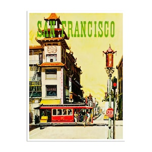 San Francisco Art Chinatown Travel Poster California Print xr676a