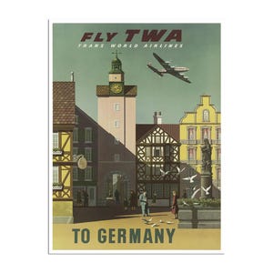 Germany Art Canvas German Travel Poster Print Hanging Wall Decor xr625a