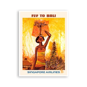 Bali Art Indonesia Travel Poster Vintage Print Wall Decor xr4288