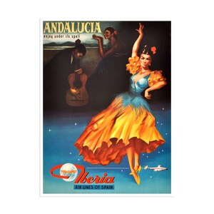 Andalusia Travel Poster Spanish Art Spain Print  xr1746a