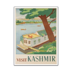 Kashmir Print India Art Indian Travel Poster xr3969a