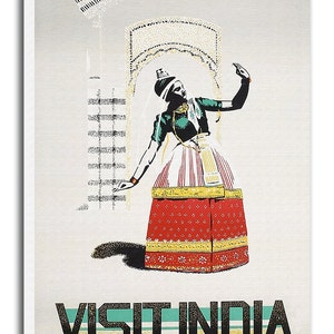 India Travel Poster Vintage Art Canvas Print Hanging Retro Wall Decor xr841