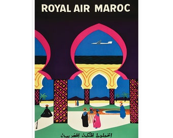 Morocco Travel Poster Vintage Print Moroccan Retro Wall Art XR2758