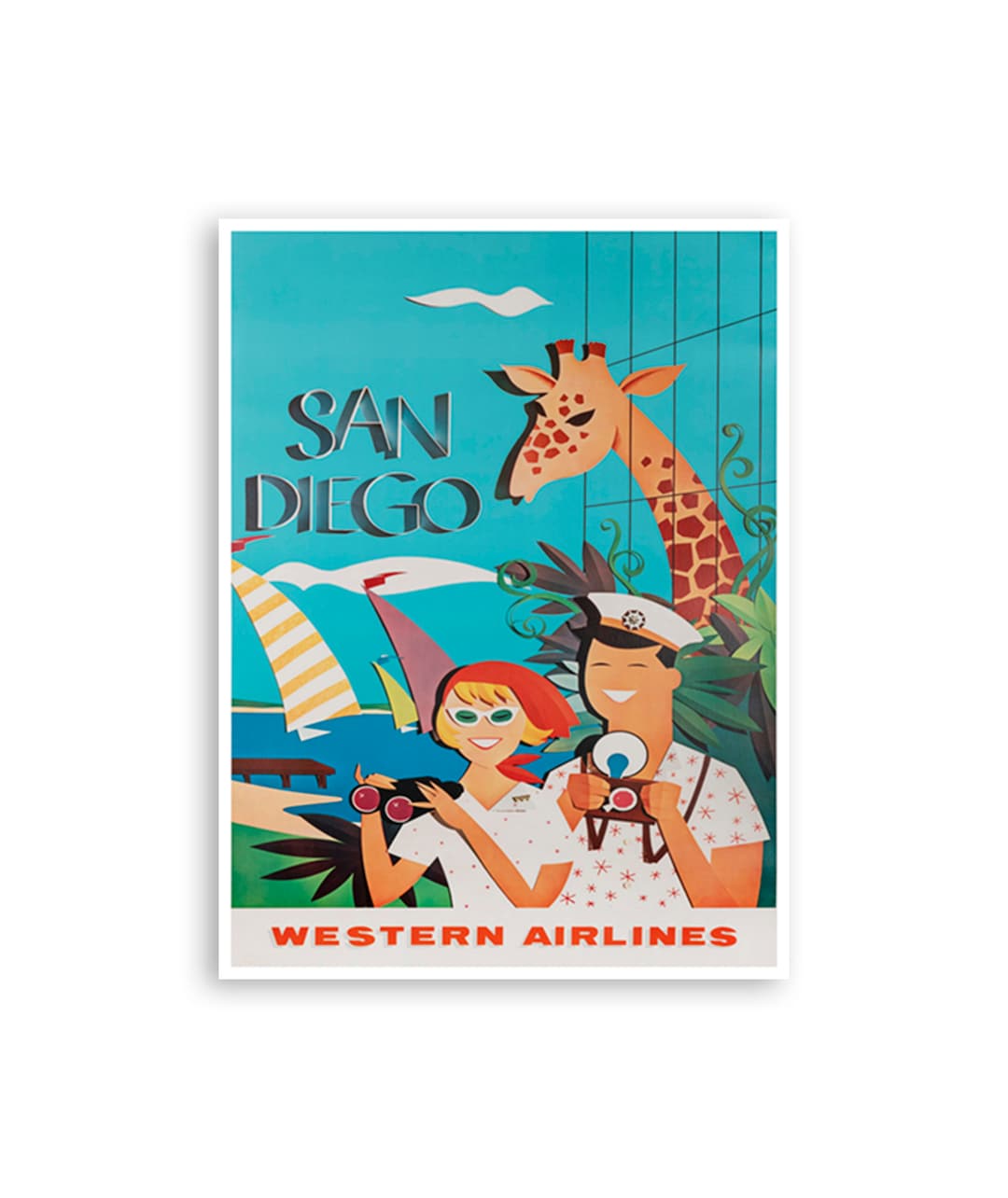San Diego Poster California Travel Art Print Vintage Canvas Decor ...