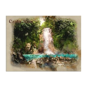 Costa Rica Poster Watercolor Art Costa Rican Print  WB23a