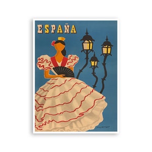 Spain Travel  Poster Spanish Art Print xr3951a