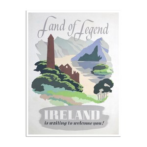 Ireland Poster Travel Print Irish Art Print xr571a