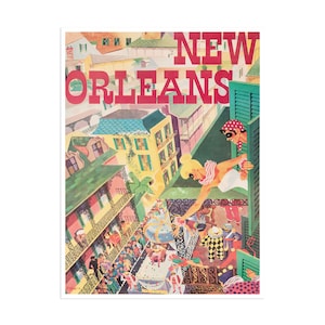 New Orleans Art Vintage Travel Poster Print Canvas Hanging Wall Decor xr2485