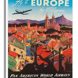 Retro European Print Europe Travel Poster Retro Art Gift Hanging Wall Decor xr581