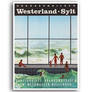 Westerland Art Sylt Travel Poster Germany Print xr812a