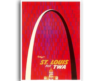 St. Louis Art Missouri Travel Poster Gateway Arch Print xr927a