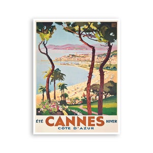 Cannes Art France Travel Poster Print Canvas Hanging Wall Decor xr2424
