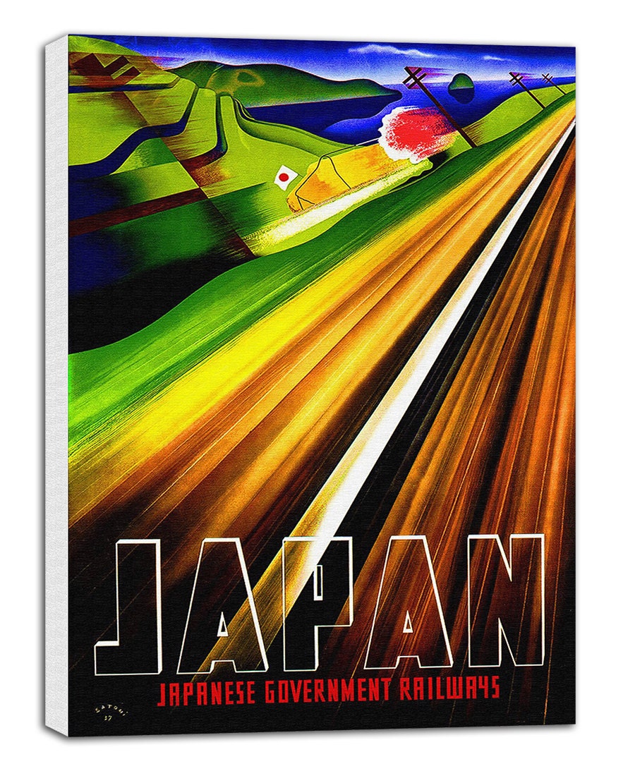 Japan Art Print Travel Poster Vintage Japanese Art Canvas Decor Hanging ...