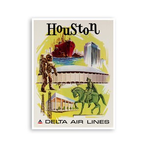 Houston Wall Art Texas Travel Poster xr3732