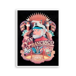 San Francisco Art Airline Travel Poster California Print xr4001a