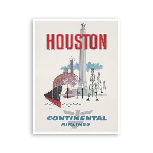 Houston Art Texas Poster Texas Wall Art Houston Poster Etsy