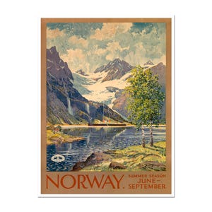 Norway Print Art Canvas Travel Poster Hanging Wall Decor xr609