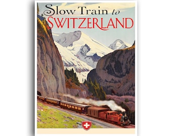 Switzerland Travel Art Print Swiss Poster xr667a