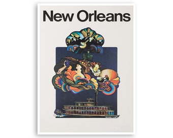New Orleans Art Vintage Travel Poster Print Canvas Hanging Wall Decor xr2870