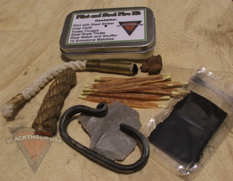 Primitive Flint and Steel Fire Kit Etsy
