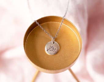 Hand Stamped Be Still Necklace • Psalm 46 Necklace • Be Still Small Disc Charm Necklace • Encouraging Gift Her • Be Still & Know Necklace