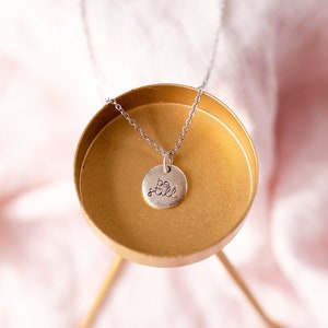 Hand Stamped Be Still Necklace • Psalm 46 Necklace • Be Still Small Disc Charm Necklace • Encouraging Gift Her • Be Still & Know Necklace