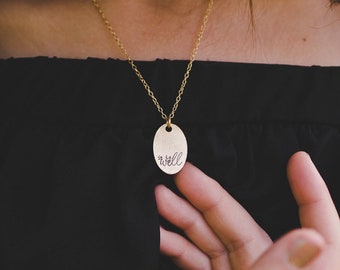It Is Well Disc Necklace