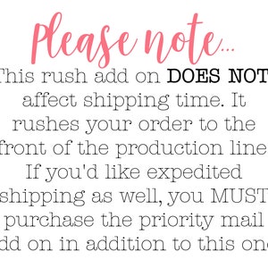 Rush Option rush add on, add on listing, need order quicker, rush my order image 3